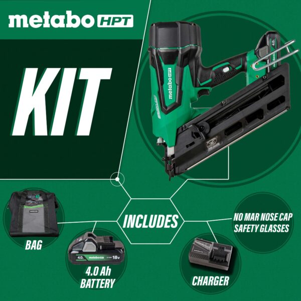 Metabo HPT MultiVolt 3-1/2-in 30 -Degree Cordless Clip head/Roundhead Framing Nailer ( Battery Included ) - Image 4