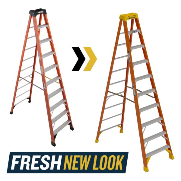 Werner NXT1A 10-Feet ( 14.2-Feet Reach Height ) Fiberglass Type 1A - 300 lbs. Load Capacity Step ladder - Image 4