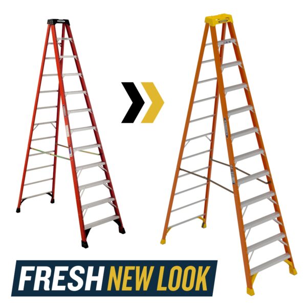 Werner NXT1A 12-ft ( 16-ft Reach Height ) Fiberglass Type 1A - 300 lbs. Load Capacity Step ladder - Image 5
