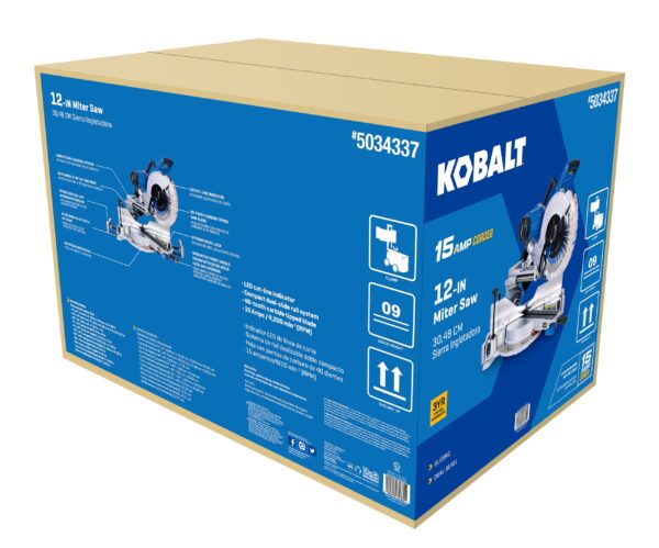 Kobalt Compact 12-in 15-Amps Dual Bevel Sliding Compound Corded Miter Saw - Image 8