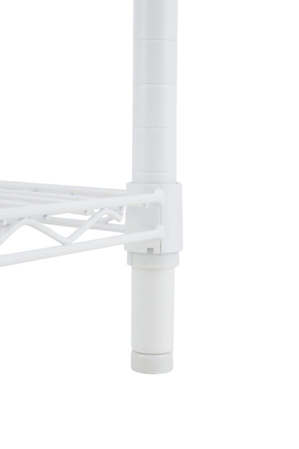 Style Selections Steel 5-Tier Utility Shelving Unit (47.7-in W x 18-in D x 72-in H), White, (350-lb Capacity Per Shelf) - Image 4