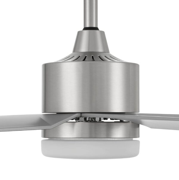 Harbor Breeze Reidsport 44-Inches Brushed Nickel with Silver Blades Color-Changing Integrated LED Fixture Indoor/Outdoor Downrod or flush mount Standard Ceiling Fan With Light and Remote ( 5 -Blade) - Image 6