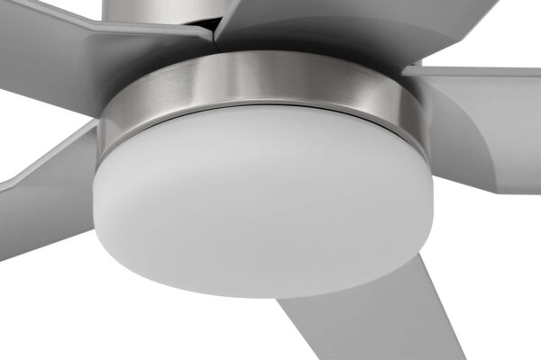 Harbor Breeze Reidsport 44-Inches Brushed Nickel with Silver Blades Color-Changing Integrated LED Fixture Indoor/Outdoor Downrod or flush mount Standard Ceiling Fan With Light and Remote ( 5 -Blade) - Image 7