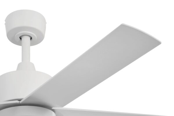 Harbor Breeze Reidsport 44-in Matte White with Matte White Blades Color-Changing Integrated LED Fixture Indoor/Outdoor Downrod or flush mount Standard Ceiling Fan With Light and Remote ( 5 -Blade) - Image 8