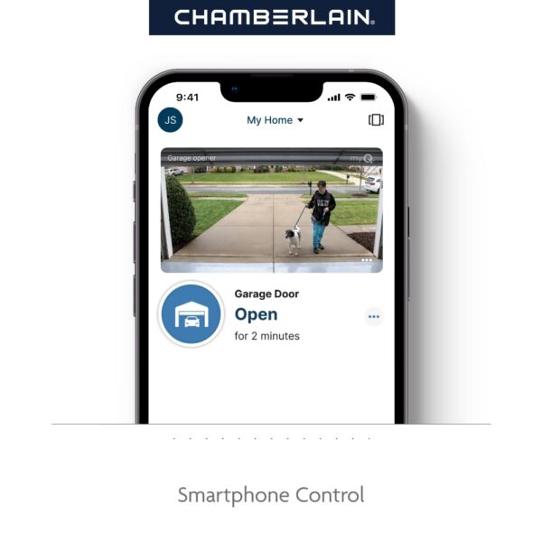 Chamberlain myQ Wall Mount Smart Compatible Direct drive Garage Door Opener Wi-Fi Compatibility and Battery Back-Up LED Light - Image 3