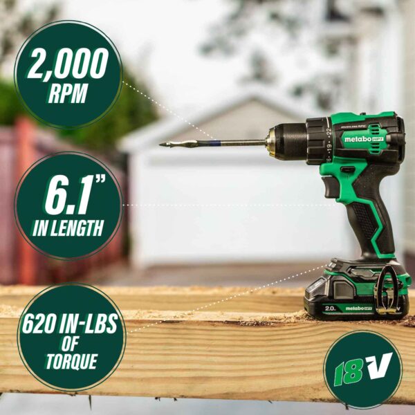 Metabo HPT MultiVolt 18-volt 2-Tool Brushless Power Tool Combo Kit with Soft Case (2-Batteries Included and Charger Included) - Image 2