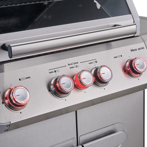 Monument Mesa Stainless Steel 5-Burner Infrared Liquid Propane Gas Grill with 1 Side Burner - Image 8