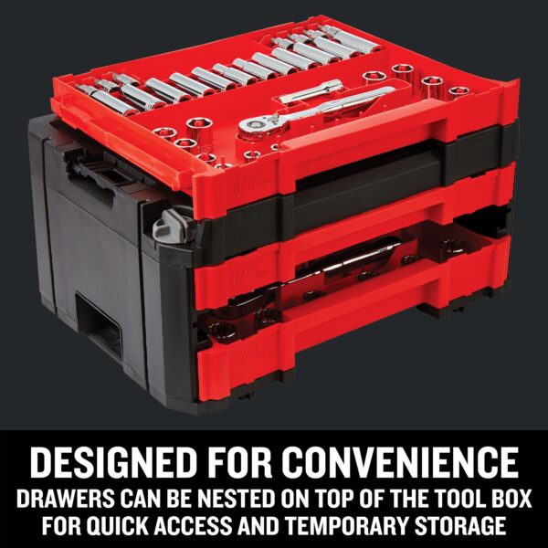 CRAFTSMAN VERSASTACK 262 -Piece Standard (SAE) and Metric Polished chrome Mechanics Tool Set with Hard Case - Image 8