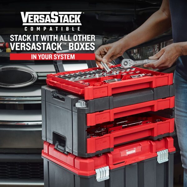CRAFTSMAN VERSASTACK 230 -Piece Standard (SAE) and Metric Polished chrome Mechanics Tool Set with Hard Case - Image 9