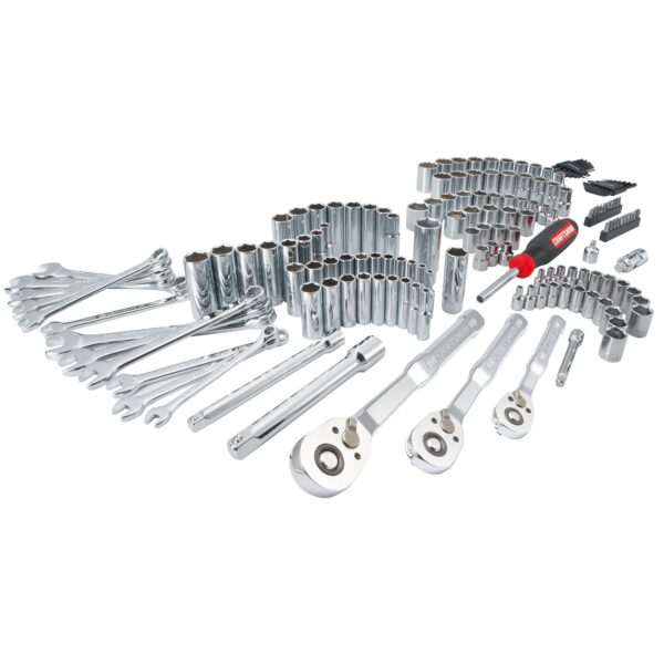 CRAFTSMAN 159 -Piece Standard (SAE) and Metric Polished chrome Mechanics Tool Set with Hard Case - Image 8