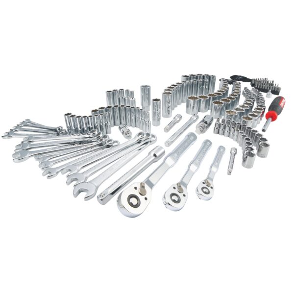 CRAFTSMAN 189 -Piece Standard (SAE) and Metric Polished chrome Mechanics Tool Set with Hard Case - Image 9