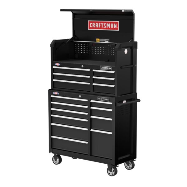 CRAFTSMAN 2000 Series 41-Inches W x 37.5-Inches H 10 -Drawer Steel Rolling Tool Cabinet ( Black ) - Image 4