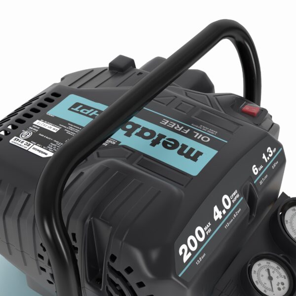 Metabo HPT The Tank 6-Gallon Portable Electric 200 PSI Pancake Air Compressor - Image 4