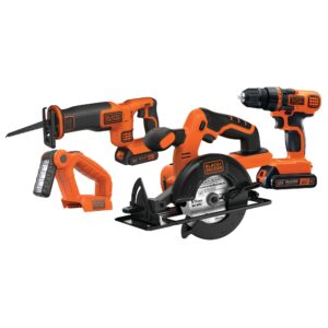 BLACK+DECKER 20-volt 4-Tool Power Tool Combo Kit (2-Batteries and Charger Included)