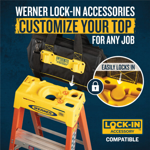Werner NXT1A 10-Feet ( 14.2-Feet Reach Height ) Fiberglass Type 1A - 300 lbs. Load Capacity Step ladder - Image 10