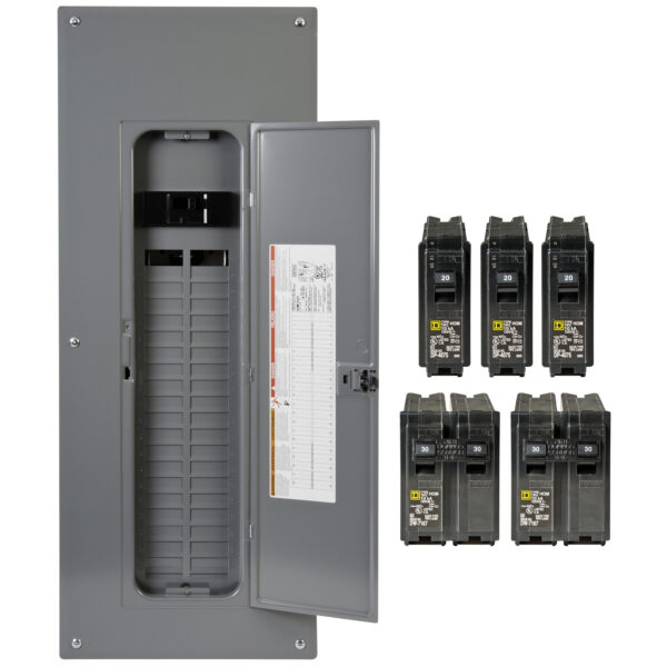 Square D Homeline 200 -Amp 40 -Spaces 80 -Circuit Indoor Main breaker Plug-On Neutral Load Center (Value Pack) - Image 4