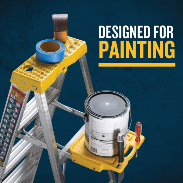 Werner 360 8-ft ( 12-ft Reach Height ) Aluminum Type 1 - 250 lbs. Load Capacity Step ladder - Image 6