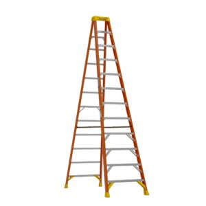 Werner NXT1A 12-ft ( 16-ft Reach Height ) Fiberglass Type 1A - 300 lbs. Load Capacity Step ladder