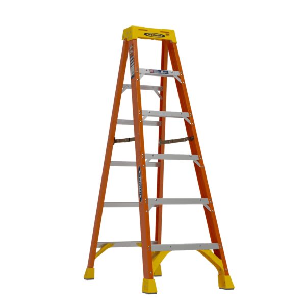 Werner NXT1A 6-Feet ( 10.3-Feet Reach Height ) Fiberglass Type 1A - 300 lbs. Load Capacity Step ladder