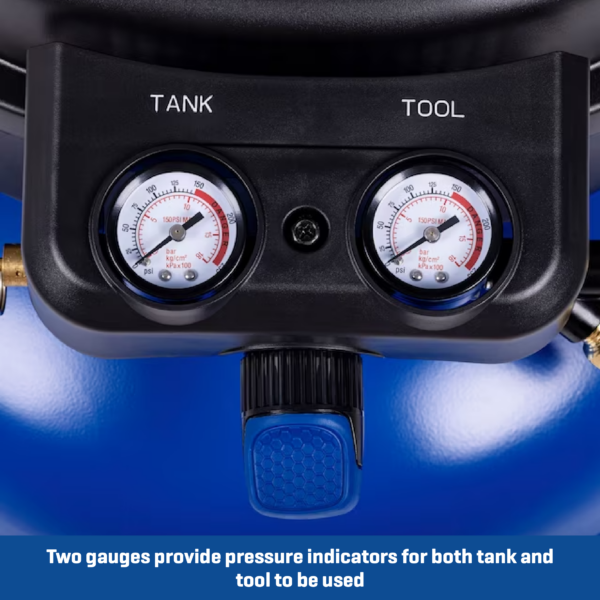 Kobalt 6-Gallon Portable Electric 150 PSI Pancake Air Compressor with Accessories Included - Image 5