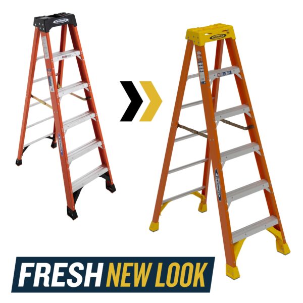 Werner NXT1A 6-Feet ( 10.3-Feet Reach Height ) Fiberglass Type 1A - 300 lbs. Load Capacity Step ladder - Image 5