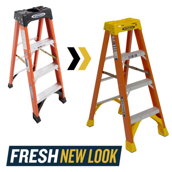 Werner NXT1A 4.0-Feet ( 8.4-Feet Reach Height ) Fiberglass Type 1A - 300 lbs. Load Capacity Step ladder - Image 5