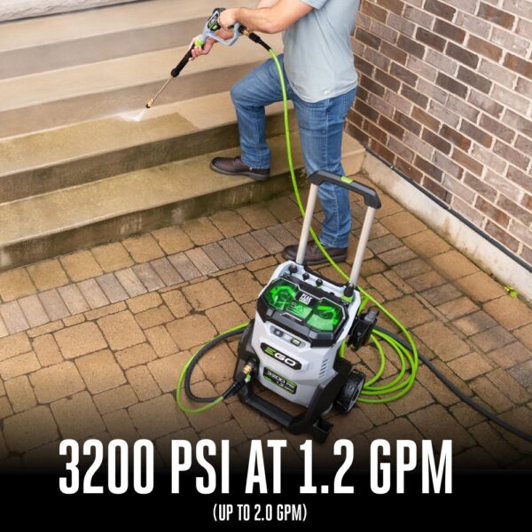 EGO POWER+ 3200 PSI 1.2-GPM Cold Water Battery Pressure Washer with 5 Spray Tips 6 Ah (Battery and Charger Included) - Image 5