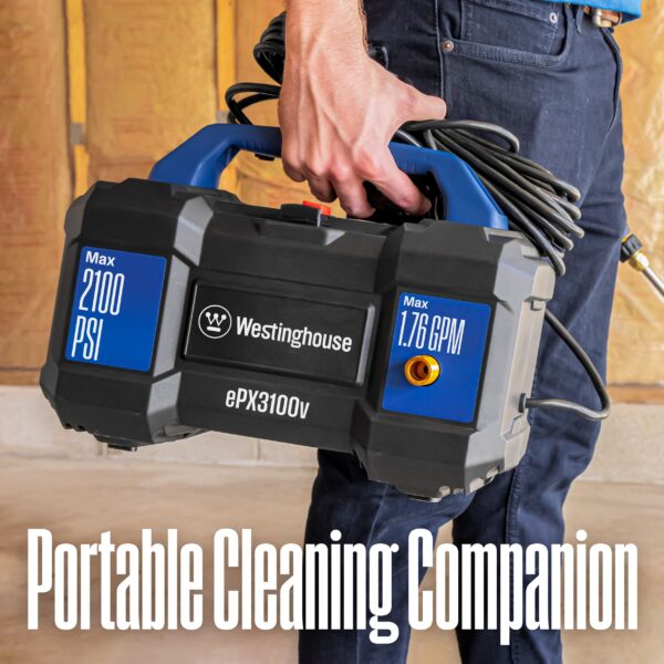 Westinghouse ePX3100v Compact, Box Style with Turbo Nozzle 2100 PSI 1.76-GPM Cold Water Electric Pressure Washer with 3 Spray Tips - Image 8