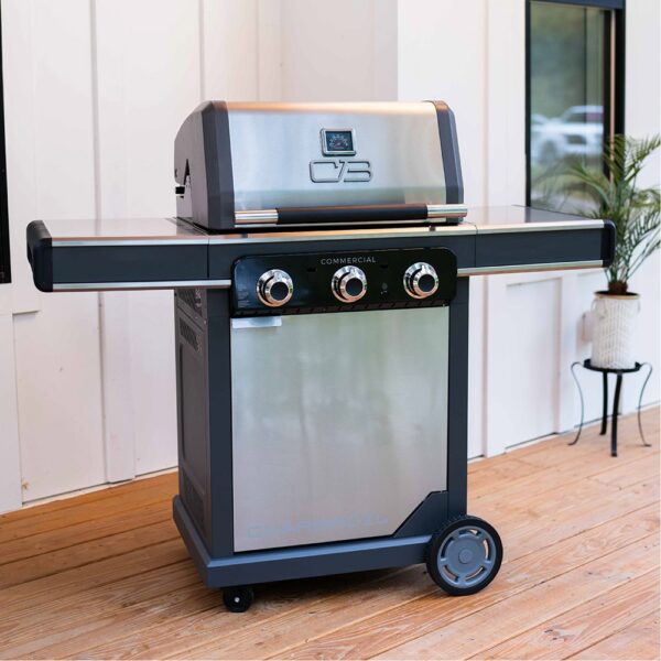 Charbroil Commercial Series Grill and Griddle Combo Stainless Steel 3-Burner Infrared Liquid Propane and Natural Gas Grill - Image 9