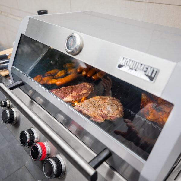 Monument Mesa Stainless Steel 5-Burner Infrared Liquid Propane Gas Grill with 1 Side Burner - Image 10