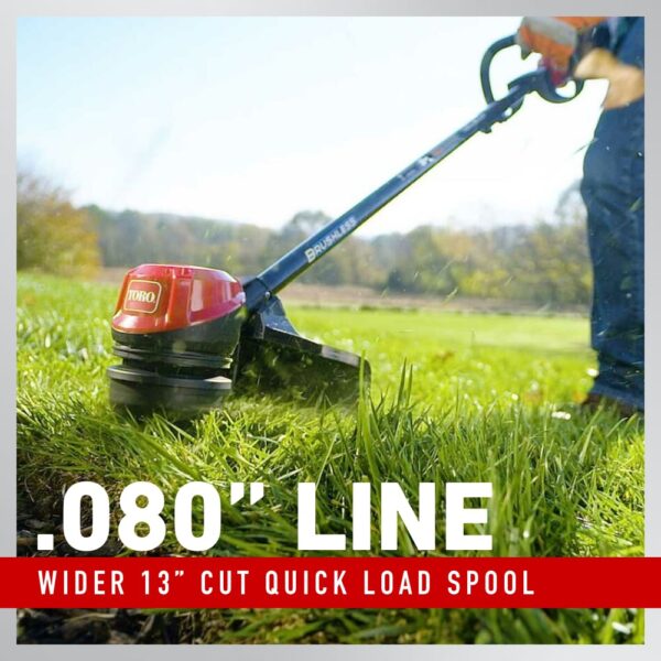 Toro Flex-Force 60-volt Max Cordless Battery String Trimmer and Leaf Blower Combo Kit 2 Ah (Battery and Charger Included) - Image 5