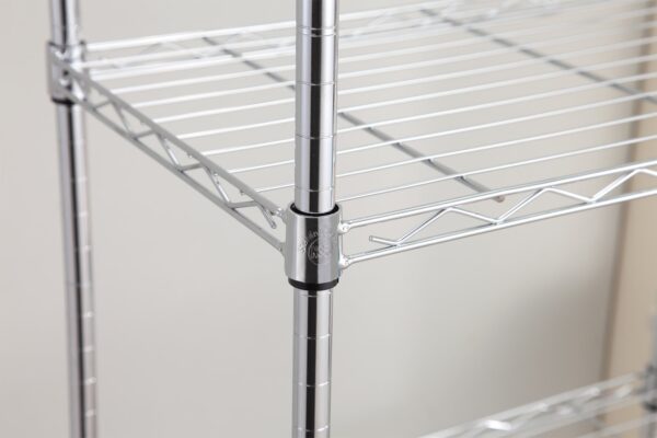 Style Selections Steel 5-Tier Utility Shelving Unit (47.7-in W x 18-in D x 72-in H), Chrome, (350-lb Capacity Per Shelf) - Image 5