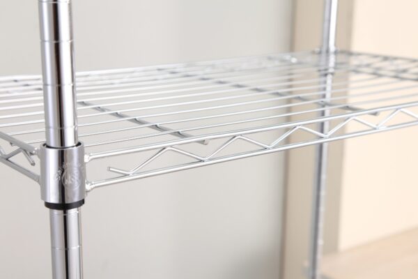 Style Selections Steel 5-Tier Utility Shelving Unit (47.7-in W x 18-in D x 72-in H), Chrome, (350-lb Capacity Per Shelf) - Image 6