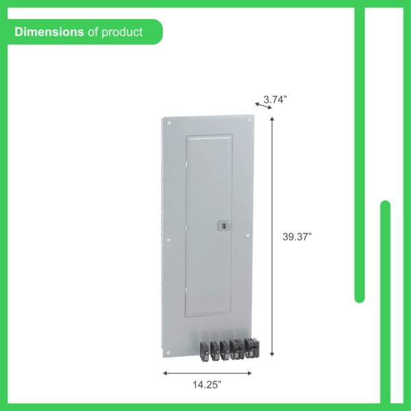 Square D Homeline 200 -Amp 40 -Spaces 80 -Circuit Indoor Main breaker Plug-On Neutral Load Center (Value Pack) - Image 3