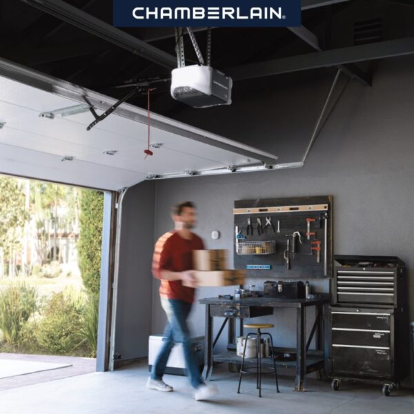 Chamberlain 1/2 HP myQ Smart Compatible Belt drive Garage Door Opener Wi-Fi Compatibility - Image 4