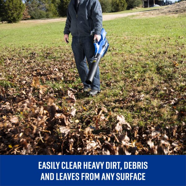 Kobalt 80-volt 630-CFM 140-MPH Battery Handheld Leaf Blower 2.5 Ah (Battery and Charger Included) - Image 10