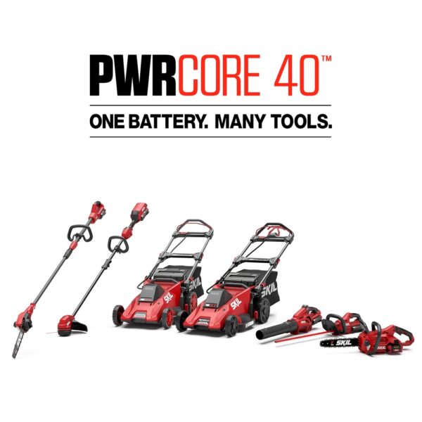 SKIL PWR CORE 40-volt Cordless Battery String Trimmer and Leaf Blower Combo Kit 2.5 Ah (Battery & Charger Included) - Image 2