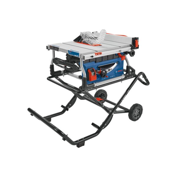 Bosch 10-in 15 -Amp 120 -Volt Portable Jobsite Table Saw with Foldable Rolling Stand