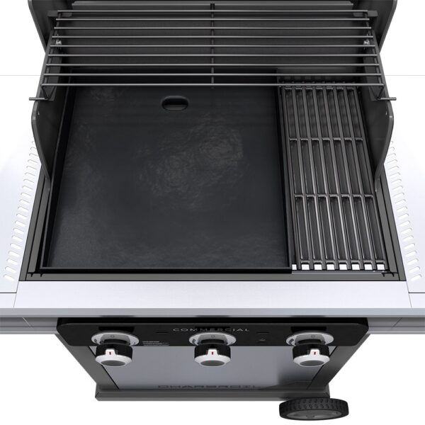 Charbroil Commercial Series Grill and Griddle Combo Stainless Steel 3-Burner Infrared Liquid Propane and Natural Gas Grill - Image 5