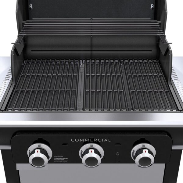 Charbroil Commercial Series Grill and Griddle Combo Stainless Steel 3-Burner Infrared Liquid Propane and Natural Gas Grill - Image 4