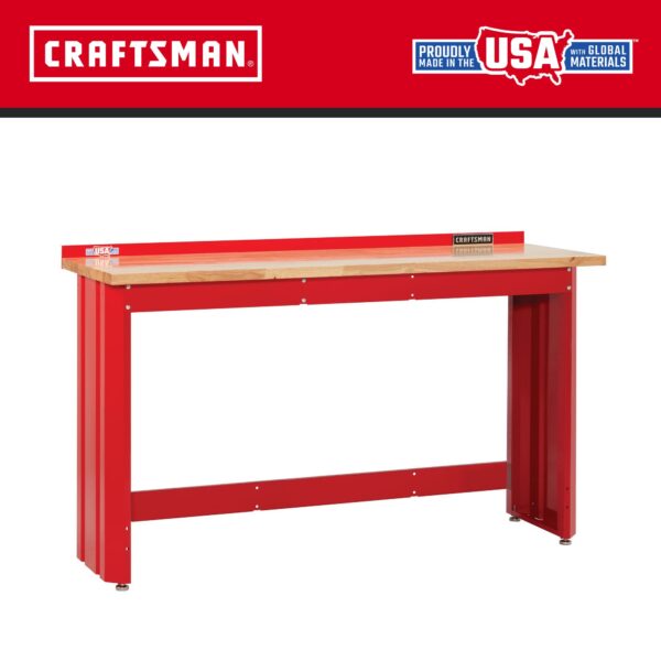 CRAFTSMAN 24-in L x 41.25-in H Red Wood Work Bench - Image 3