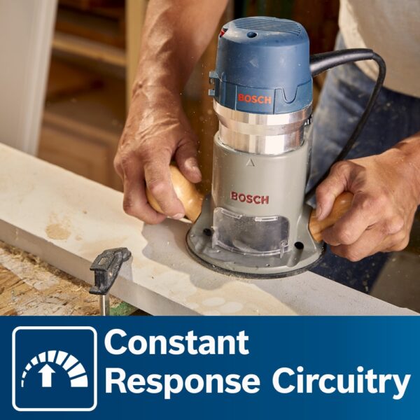 Bosch 1/4-in and 1/2-in 12.0000 -Amp 2.25 -HP Variable Speed Combo Fixed/Plunge Router Hard case - Image 4