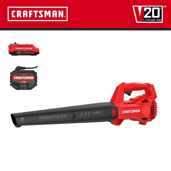 CRAFTSMAN V20 20-volt Max 200-CFM 90-MPH Battery Handheld Leaf Blower 2 Ah (Battery and Charger Included) - Image 4