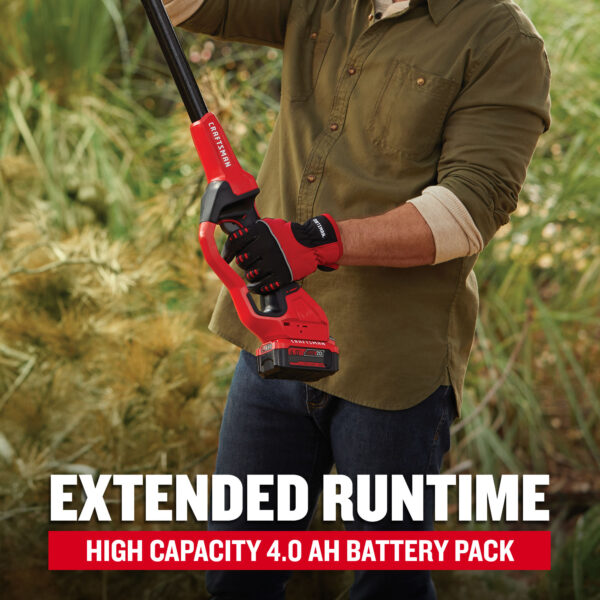CRAFTSMAN V20 20-volt Max 8-in 4 Ah Battery Pole Saw (Battery and Charger Included) - Image 6