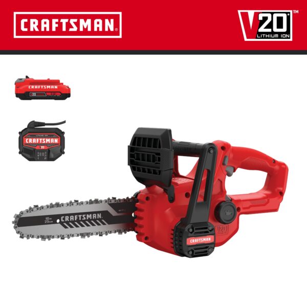 CRAFTSMAN V20 20-volt Max 10-in Battery 2 Ah Chainsaw (Battery and Charger Included) - Image 2
