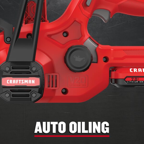 CRAFTSMAN V20 20-volt Max 10-in Battery 2 Ah Chainsaw (Battery and Charger Included) - Image 6