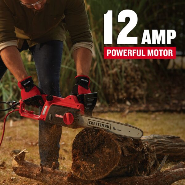 CRAFTSMAN 16-in Corded Electric 12 Amp Chainsaw - Image 4