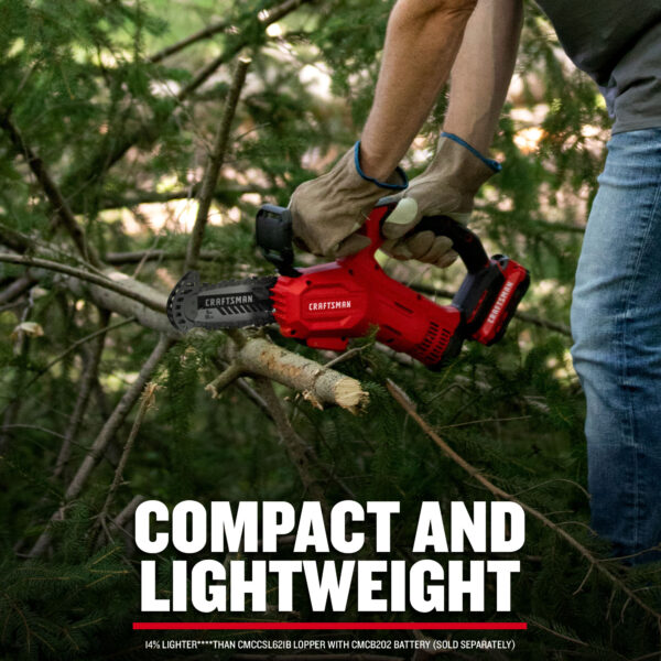 CRAFTSMAN V20 20-volt Max 6-in Battery 2 Ah Chainsaw (Battery and Charger Included) - Image 6