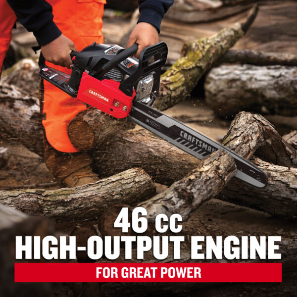 CRAFTSMAN S205 46-cc 2-cycle 20-in Gas Chainsaw - Image 6