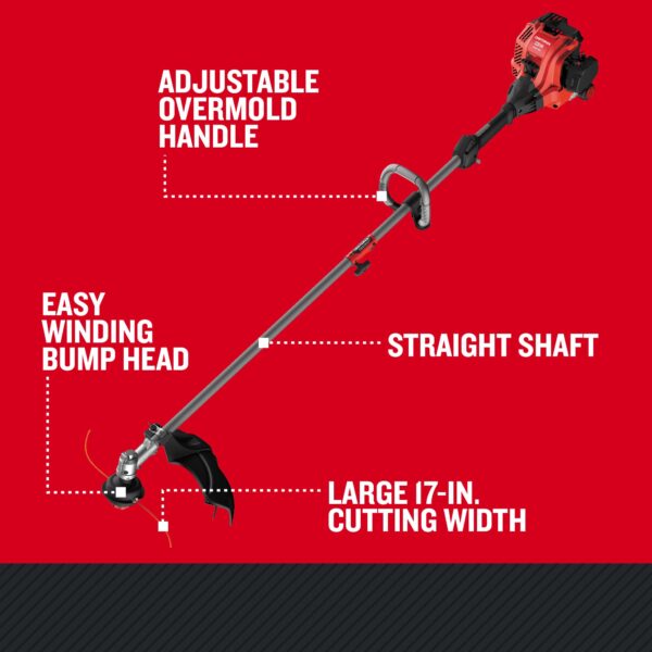 CRAFTSMAN WS2200 25-cc 2-cycle 17-in Straight Shaft Attachment Capable Gas String Trimmer - Image 5